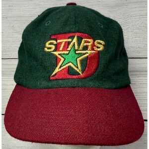Vintage Roxxi Dallas Stars NHL Hat Green Wool Leather Strapback Cap‎ NHL Hockey